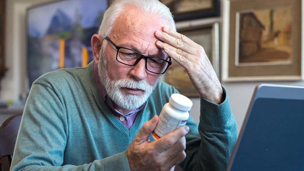 Person taking a pill